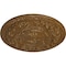 Ekena Millwork Rose Ceiling Medallion (Fits Canopies up to 13 1/2"), 33 7/8"OD x 2 3/8"P, Smokey Topaz Crackle CM33ROSTC - alternate 2